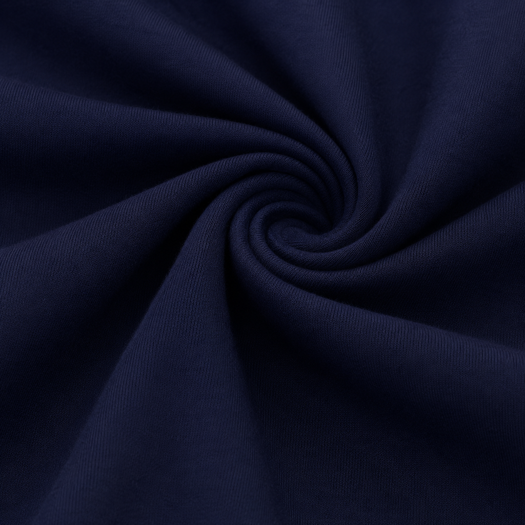 Close-up of the navy blue fabric texture used in the Fitfigura CourtClass Women Sport Set | Premium Performance.