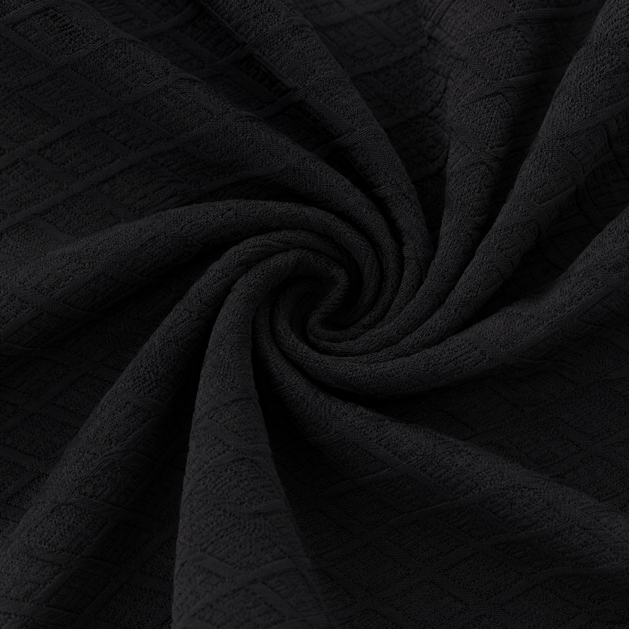 Close-up of the black textured fabric used in the Fitfigura Cutout One-Piece – Modern Edge Form.