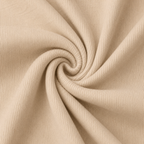 Close-up of the cream ribbed fabric texture used in the Fitfigura Flex Rib Legging.