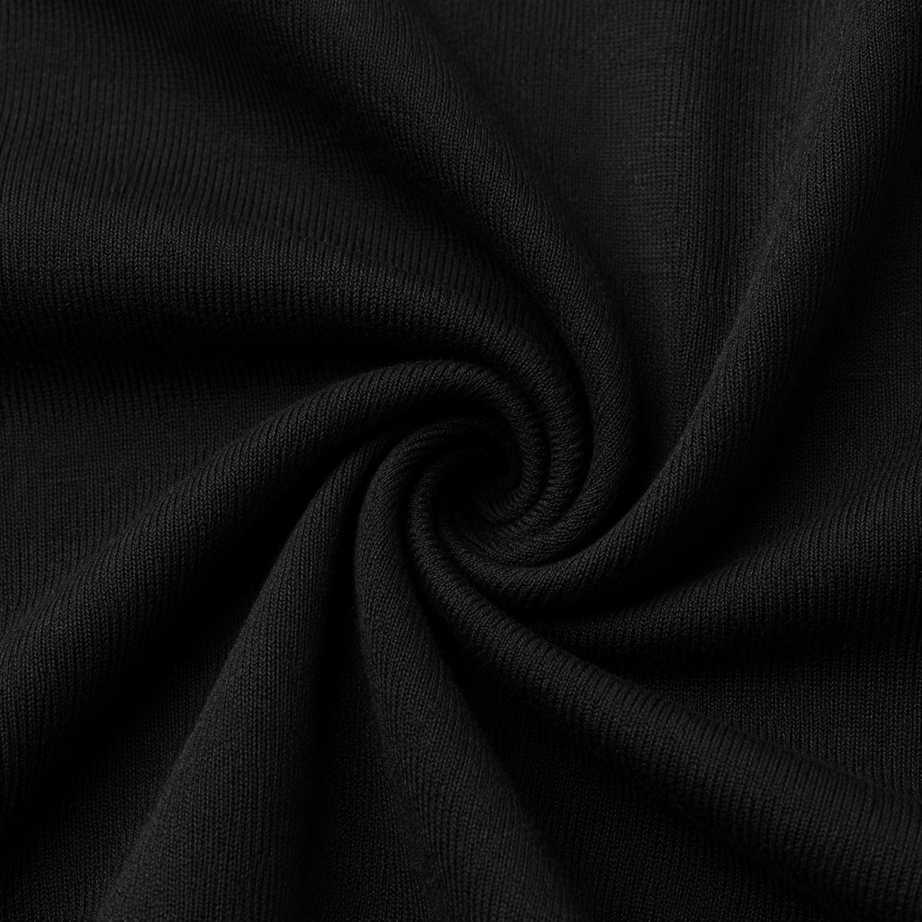 Close-up of the black fabric texture used in the Fitfigura Freedom Scoop Long Sleeve Crop Top.