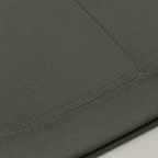 Close-up of the olive green Fitfigura Motion Bra – Sculpt Form fabric showing the seam detail and smooth performance texture.