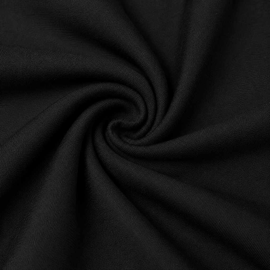 Close-up of the black fabric texture used in the Fitfigura Pocket Short – Utility Performance Form.