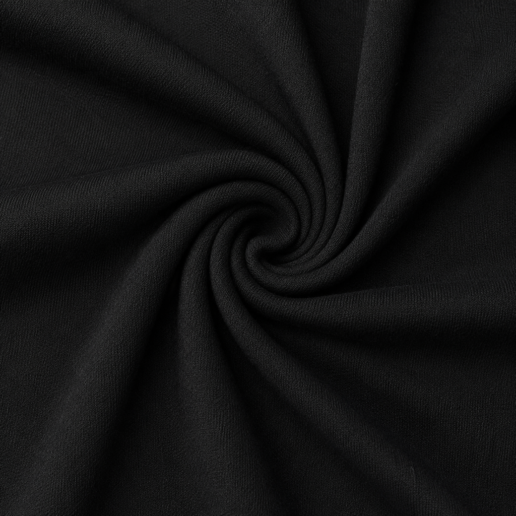 Close-up of the black fabric texture used in the Fitfigura Rally Tennis Skirt – Sculpt Court Form.