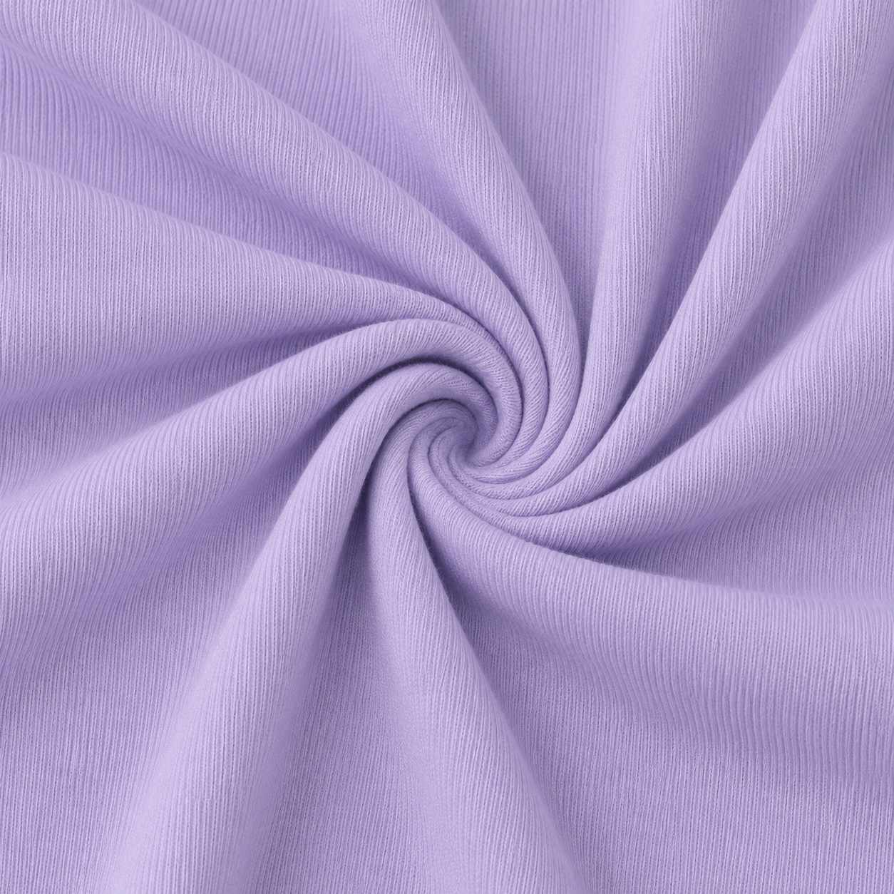 Close-up of the light purple ribbed fabric texture used in the Fitfigura Rib One-Piece – Texture Form.