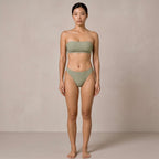 Front studio view of the Fitfigura Sculpt Bikini – Contour Form in sage green, showing the balanced shape and contour design of the two-piece set.