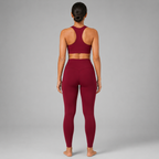 Back view of the Fitfigura Sculpt Butterlift Leggings in burgundy, showing the sculpted fit and high-rise waistband.