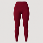 Flat lay of the Fitfigura Sculpt Butterlift Leggings in burgundy, showing the full-length design and fitted shape.