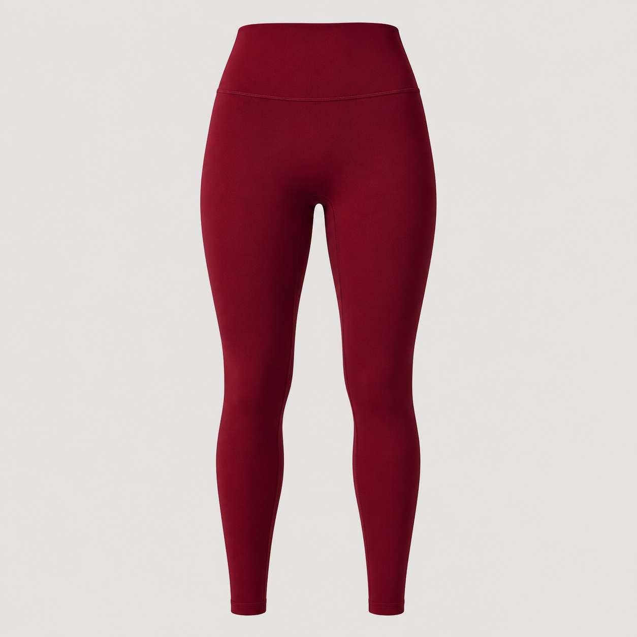 Flat lay of the Fitfigura Sculpt Butterlift Leggings in burgundy, showing the full-length design and fitted shape.