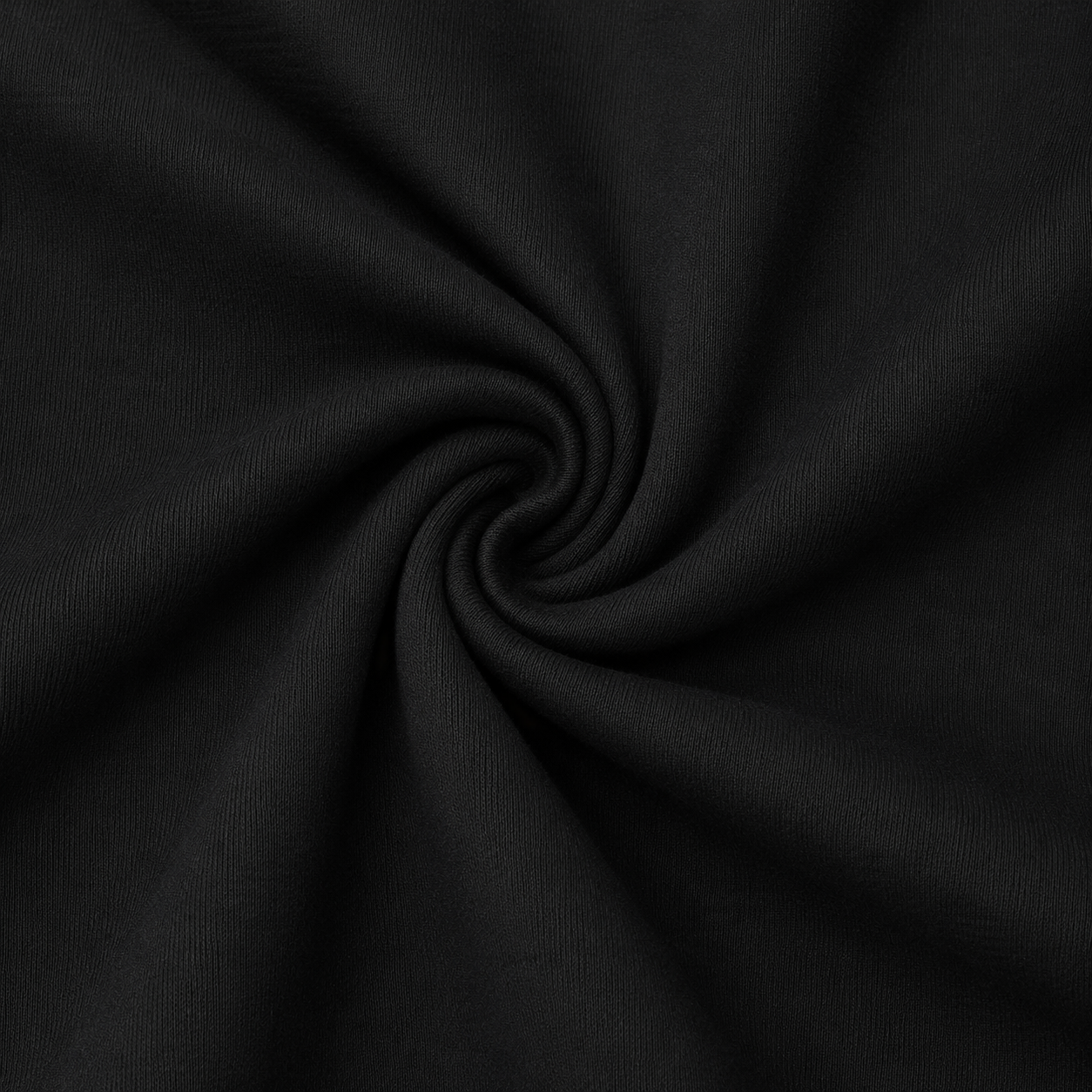 Close-up of the black fabric texture used in the Fitfigura Studio Bra – Soft Flow.