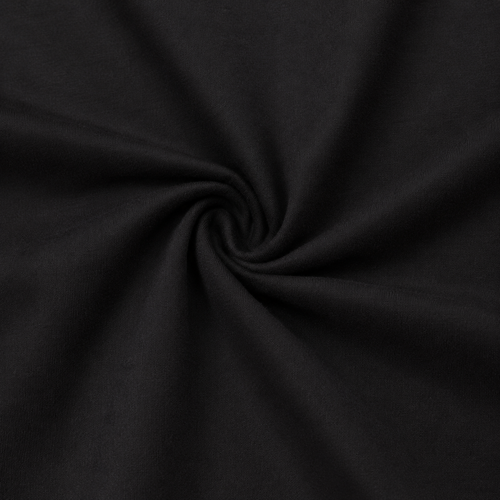 Close-up of the black fabric texture used in the Fitfigura Women’s Tight Short Sleeve Top.